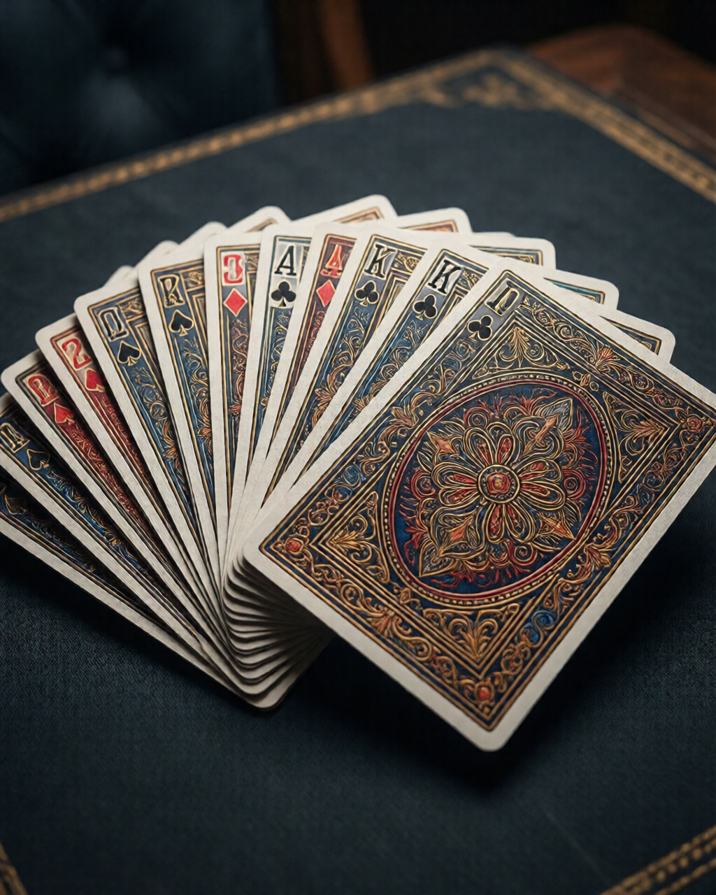 Card game table scene — হাত পড়া