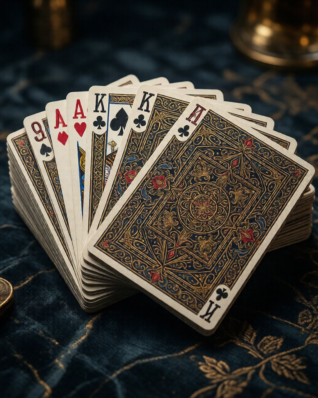 Card game table scene — কার্ড গেমস