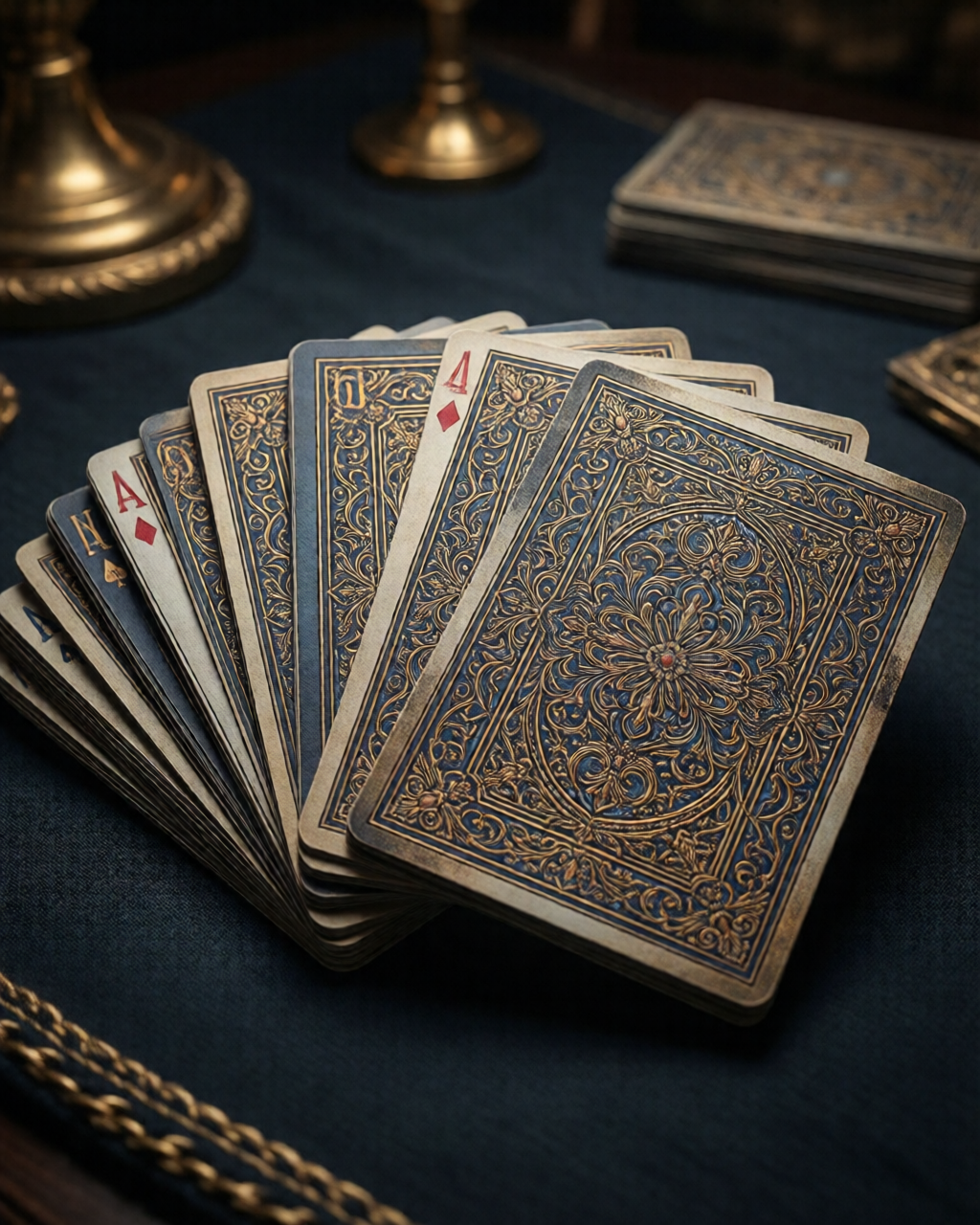 Card game table scene — কার্ড গেমস