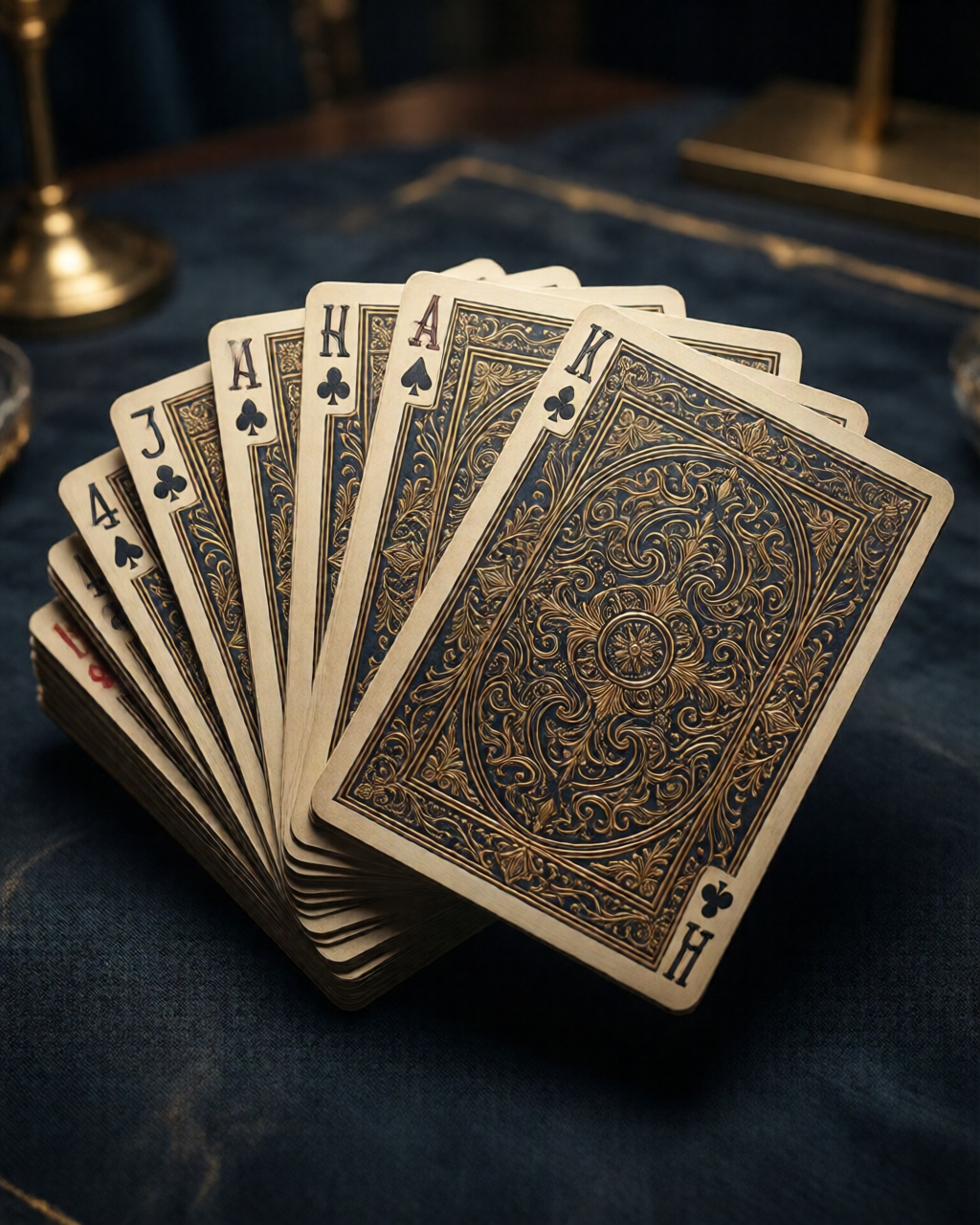 Card game table scene — হাত পড়া