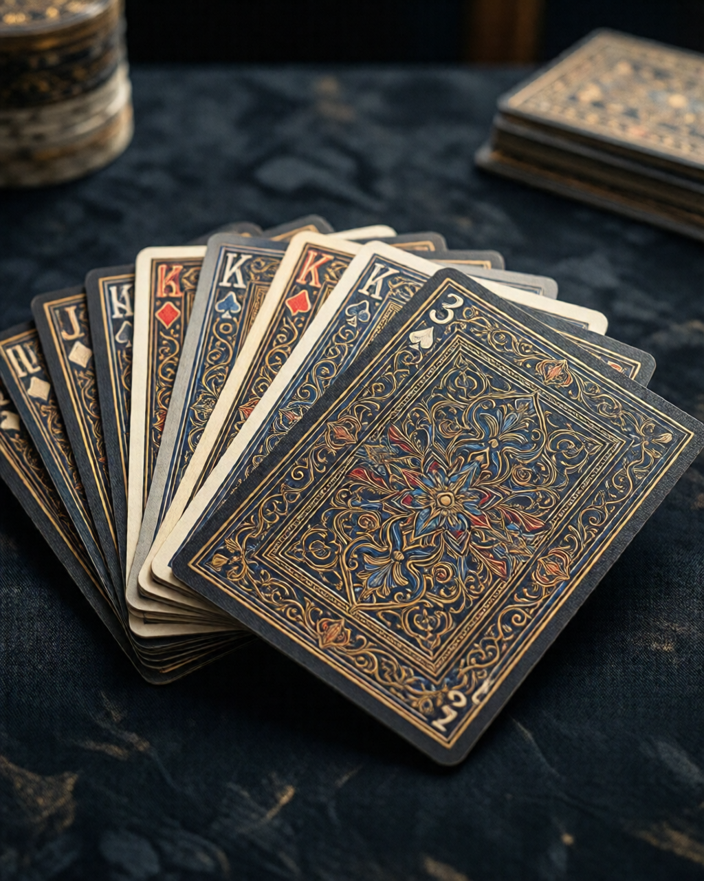 Card game table scene — کارڈ ماسٹر