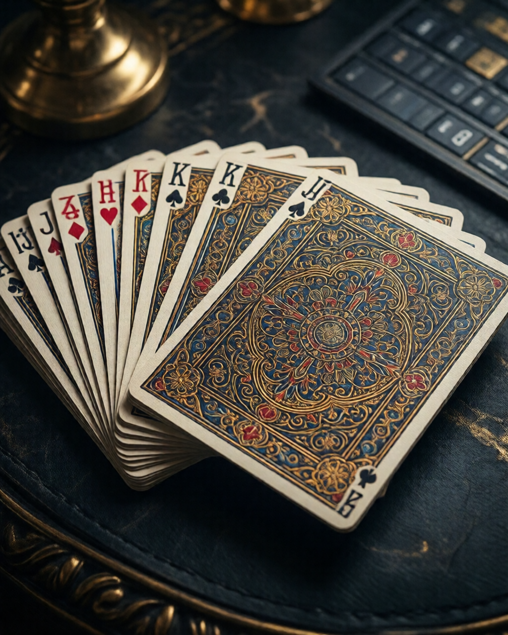 Card game table scene — کارڈ حکمت عملی