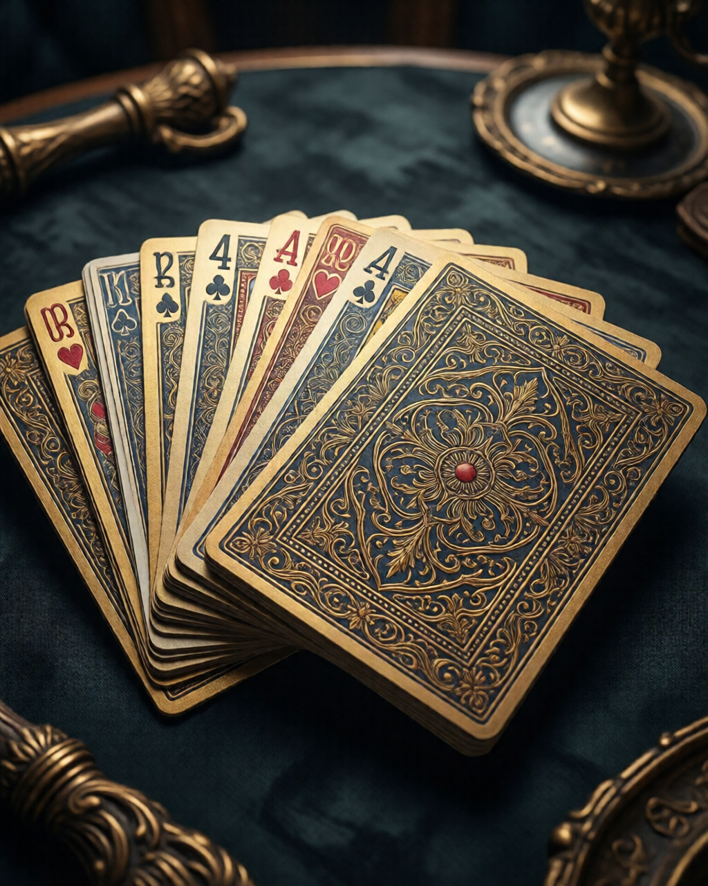 Card game table scene — তিন পাত্তি গাইড