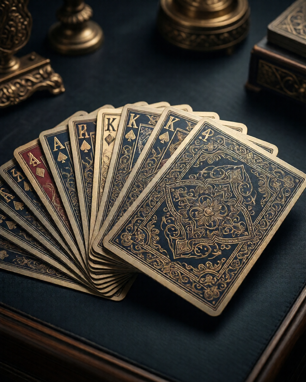 Card game table scene — भारतीय कार्ड खेल