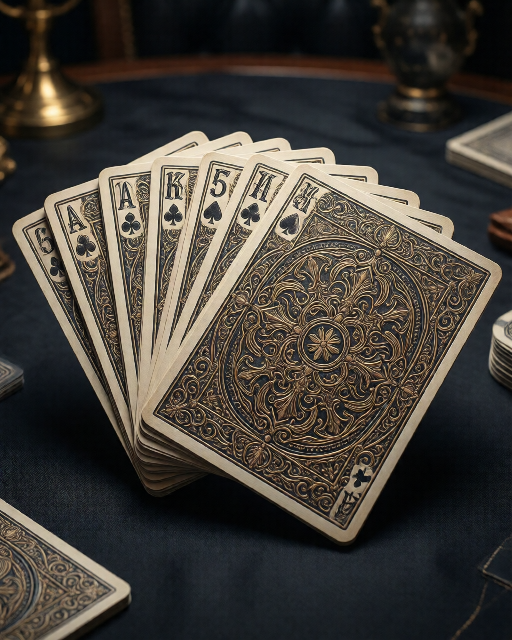 Card game table scene — भारतीय कार्ड खेल