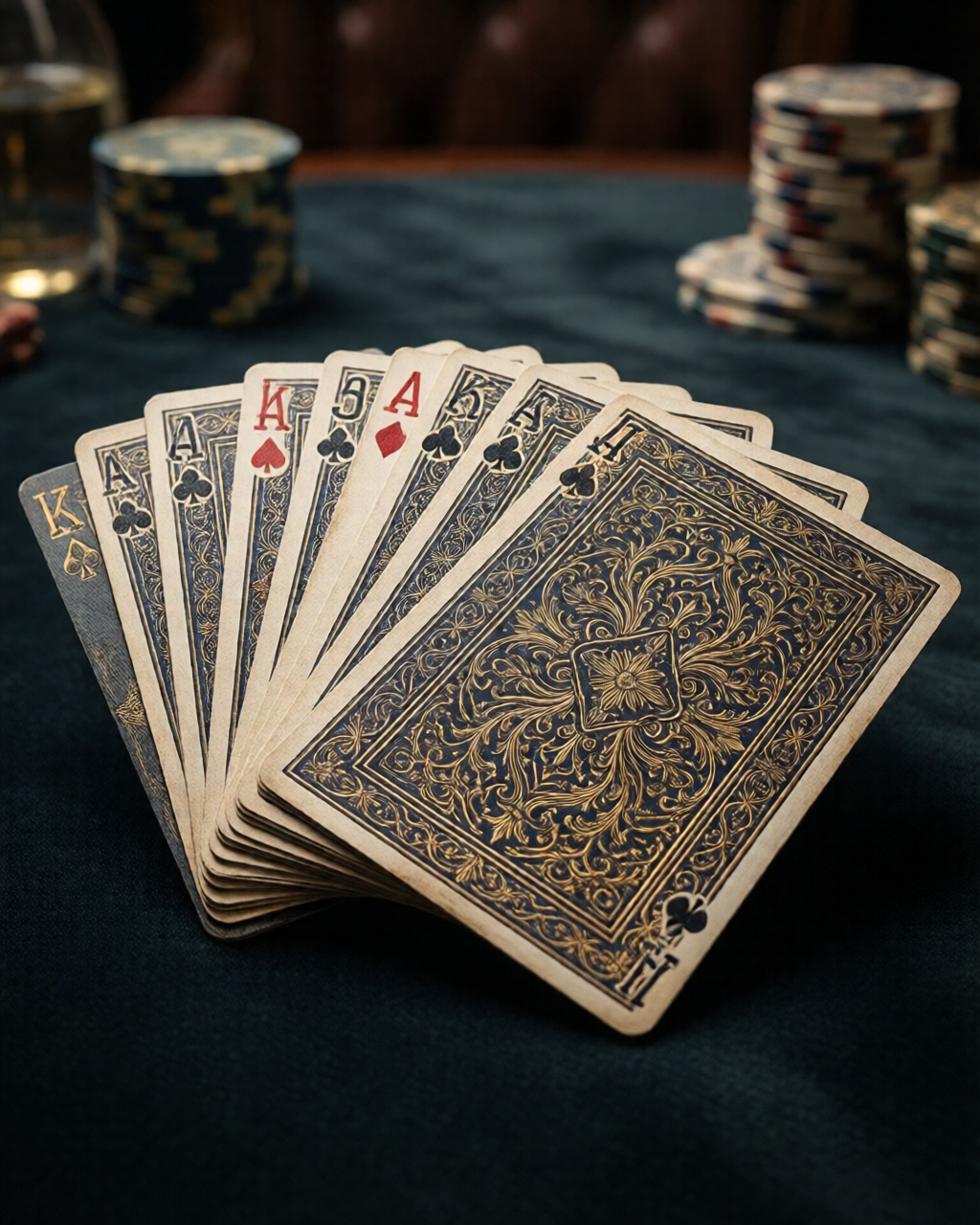Card game table scene — گیم نوٹس