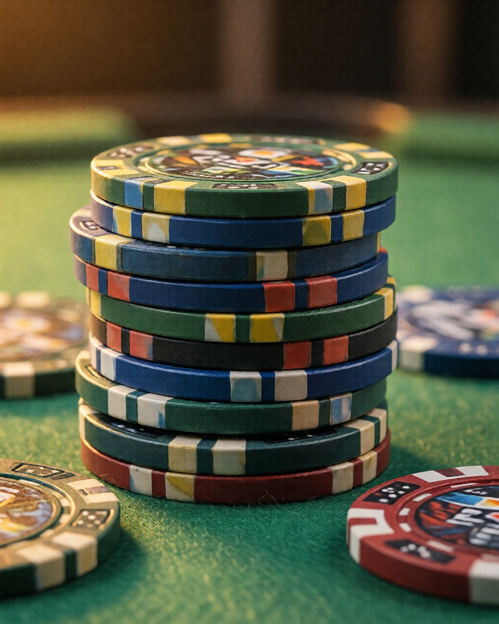 Card game table scene — کارڈ حکمت عملی
