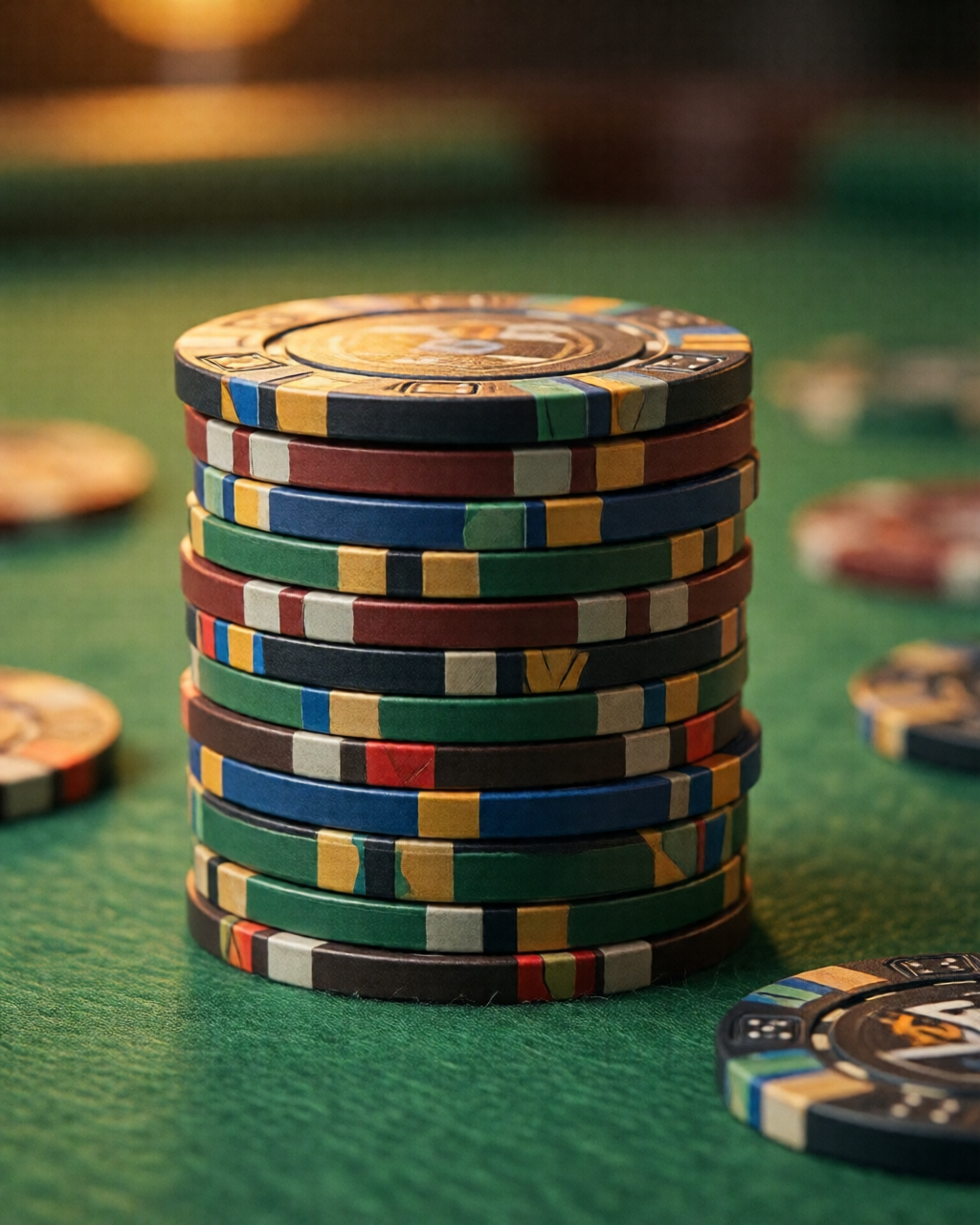 Card game table scene — ہاتھ پڑھنا
