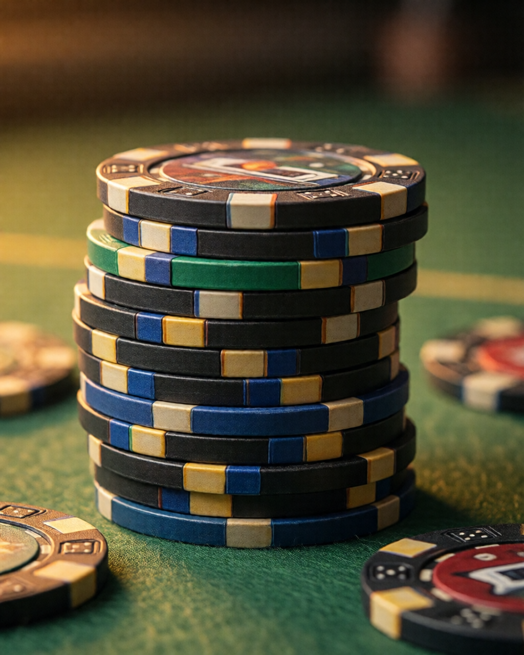Card game table scene — کارڈ حکمت عملی