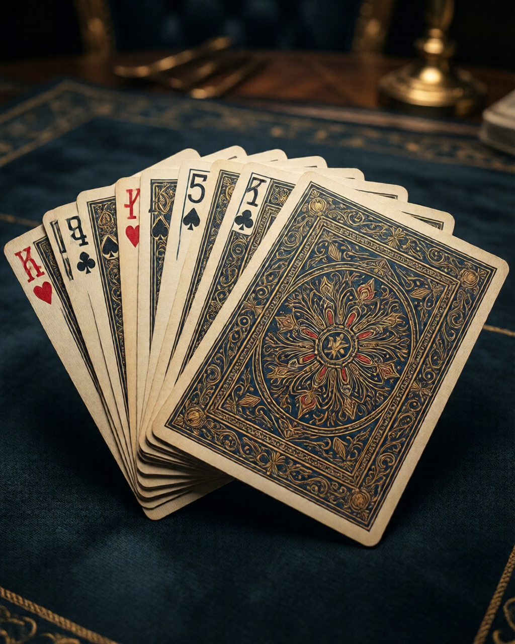 Card game table scene — کارڈ ماسٹر