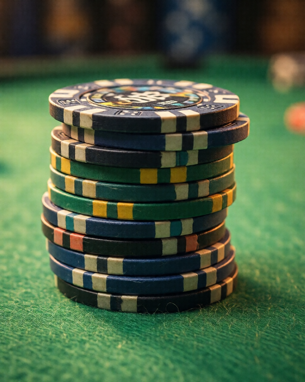 Card game table scene — ہاتھ پڑھنا
