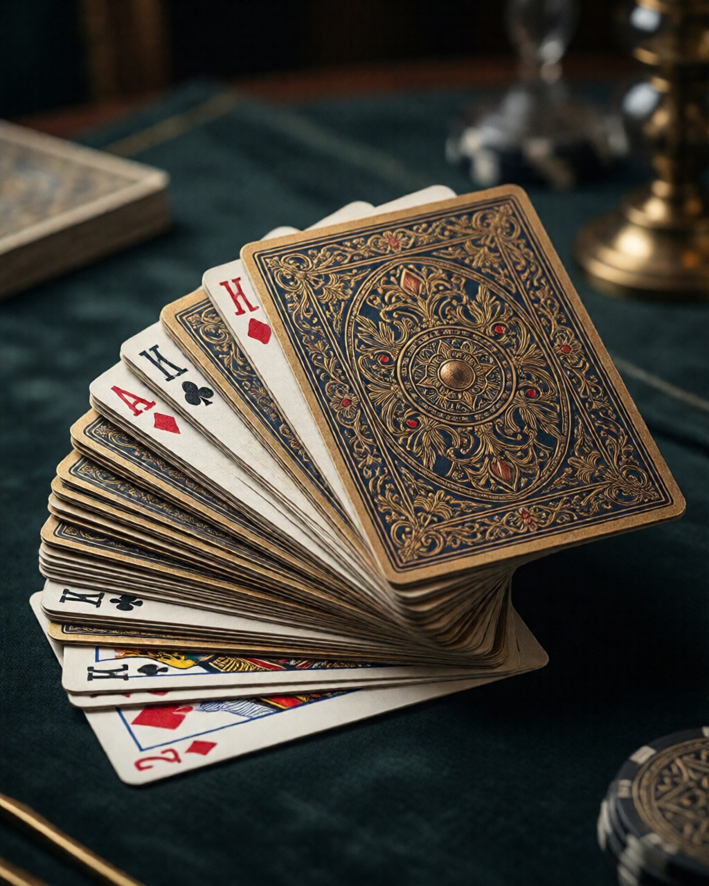 Card game table scene — کارڈ ماسٹر