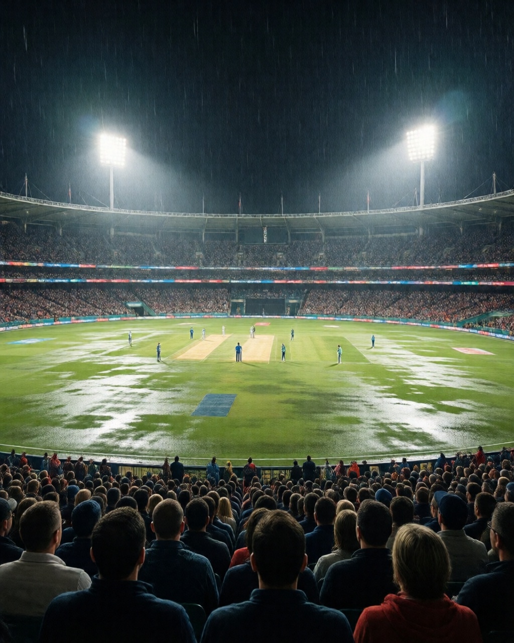 Cricket match scene — উইকেট ট্র্যাক
