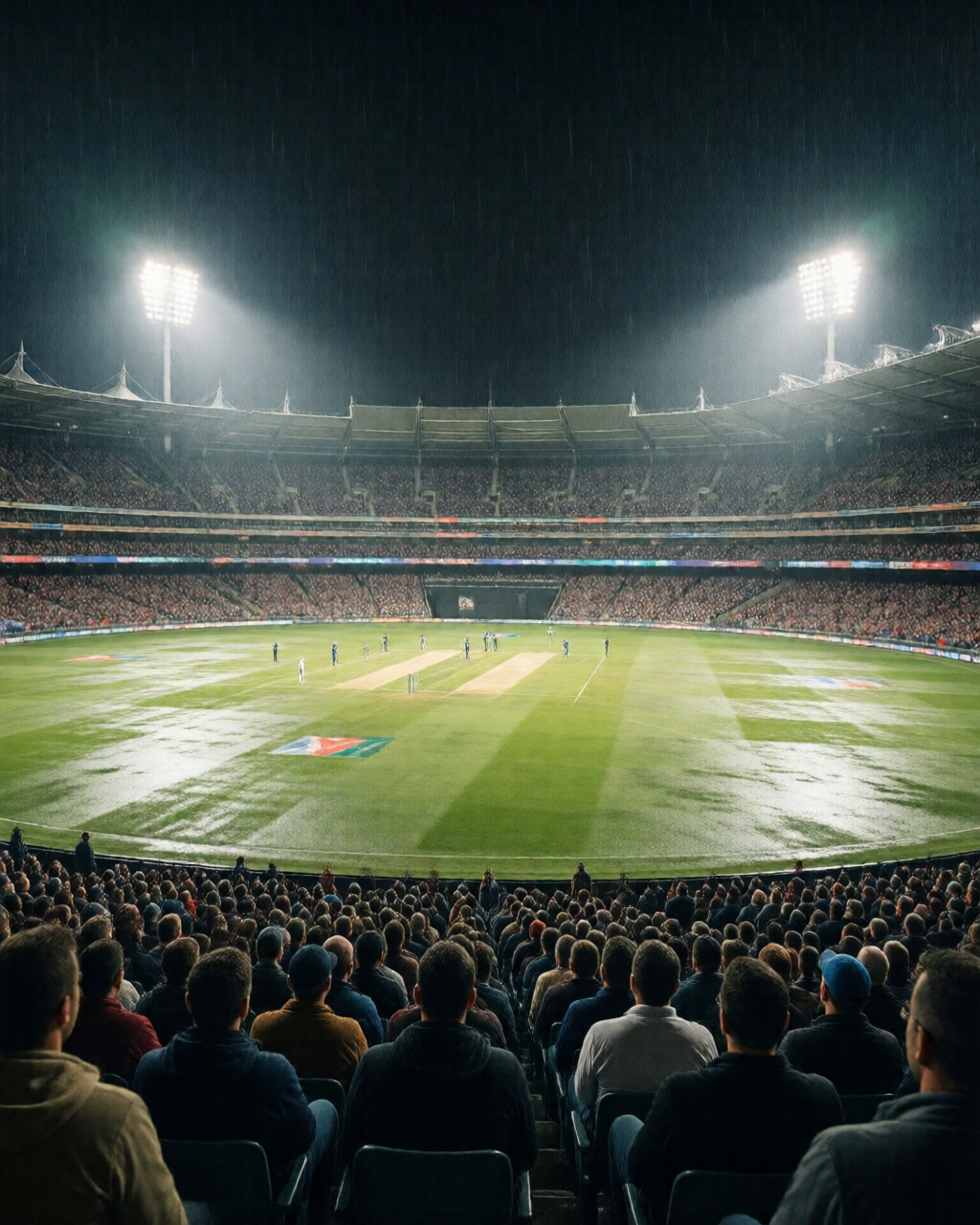 Cricket match scene — पिच रिपोर्ट