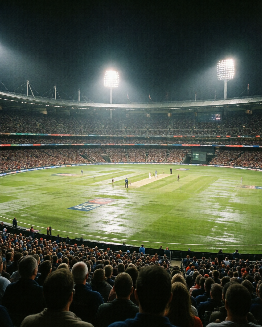 Cricket match scene — وکٹ ٹریک