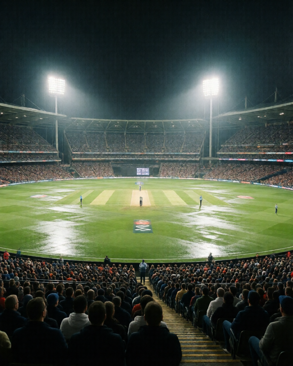 Cricket match scene — بیٹنگ نوٹس