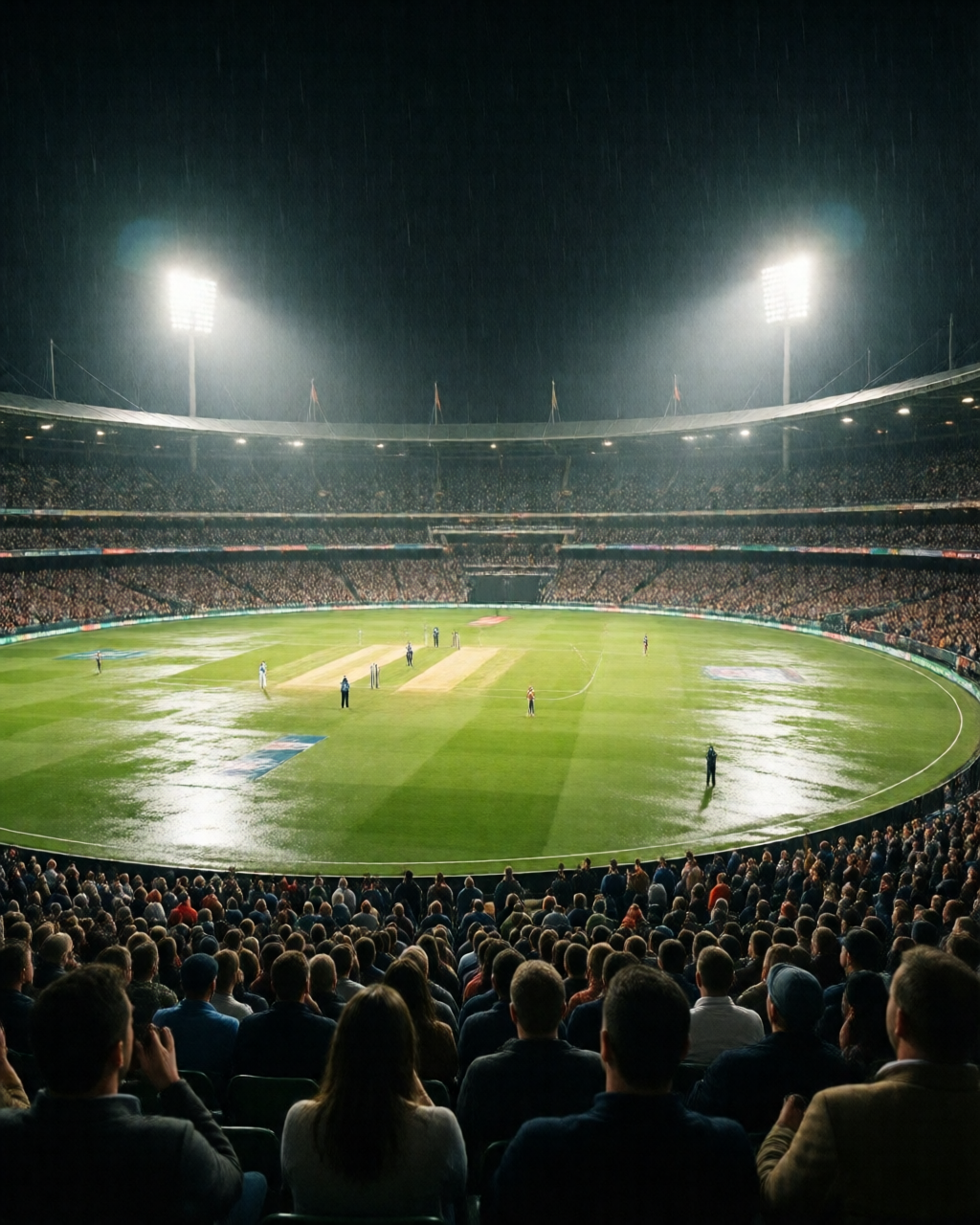 Cricket match scene — খেলার মাঠ
