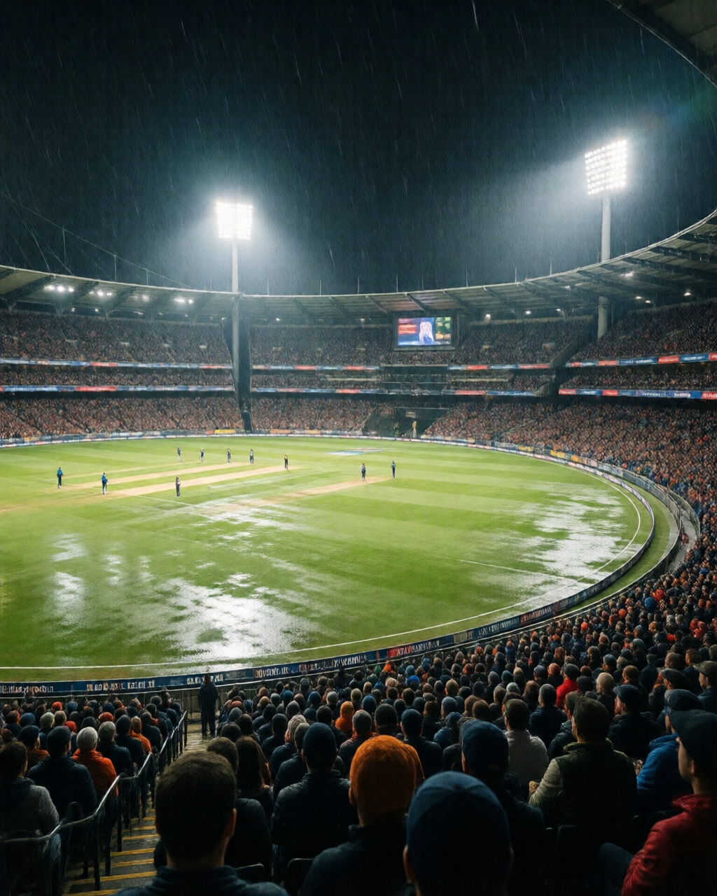 Cricket match scene — পিচ রিপোর্ট