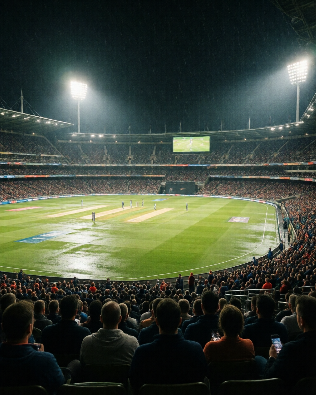 Cricket match scene — পিচ রিপোর্ট