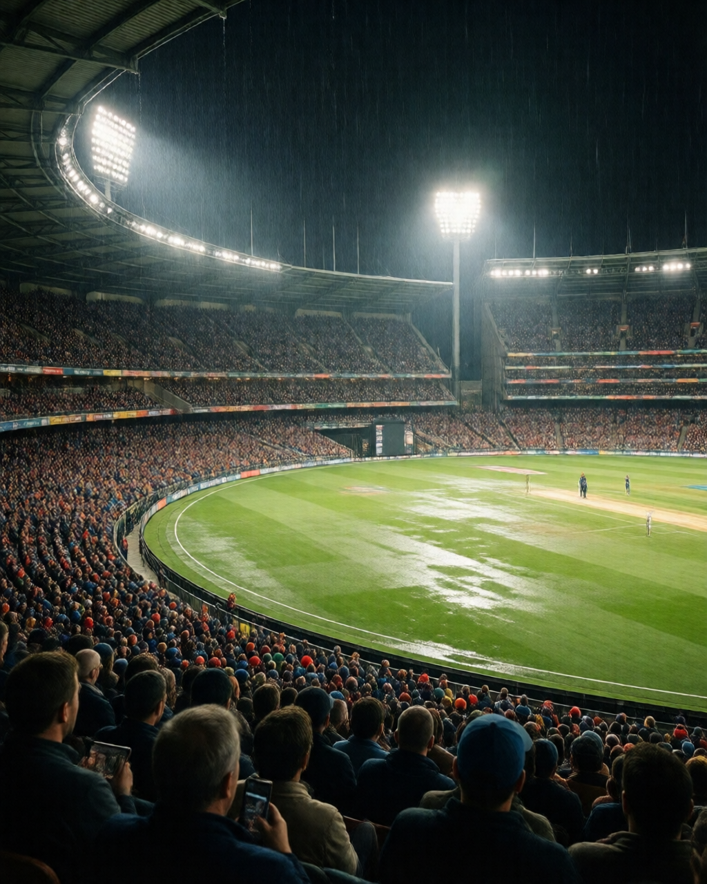 Cricket match scene — পিচ রিপোর্ট