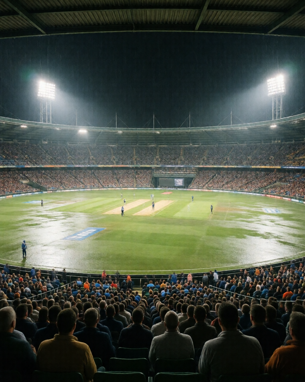 Cricket match scene — উইকেট ট্র্যাক