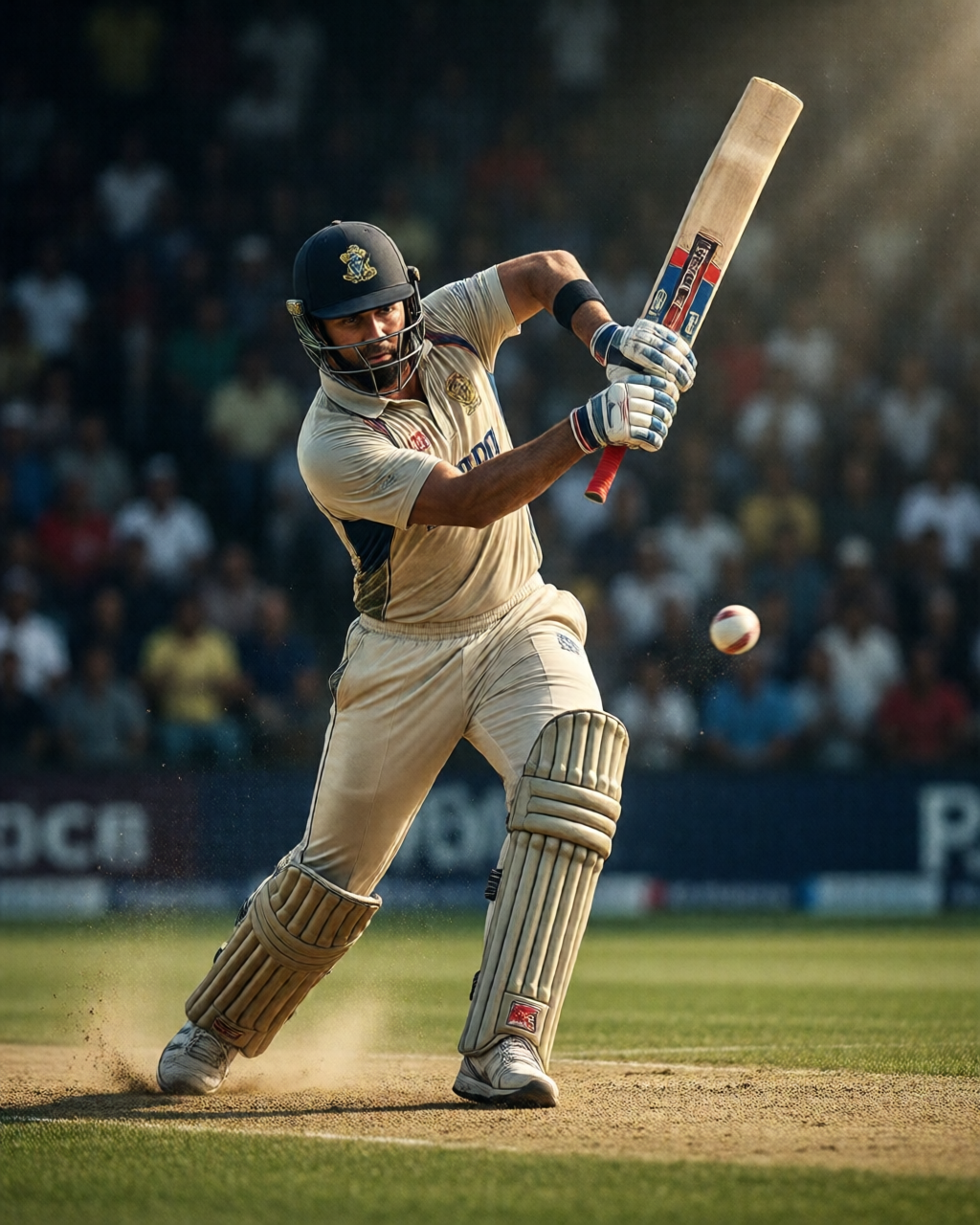Cricket match scene — पिच रिपोर्ट