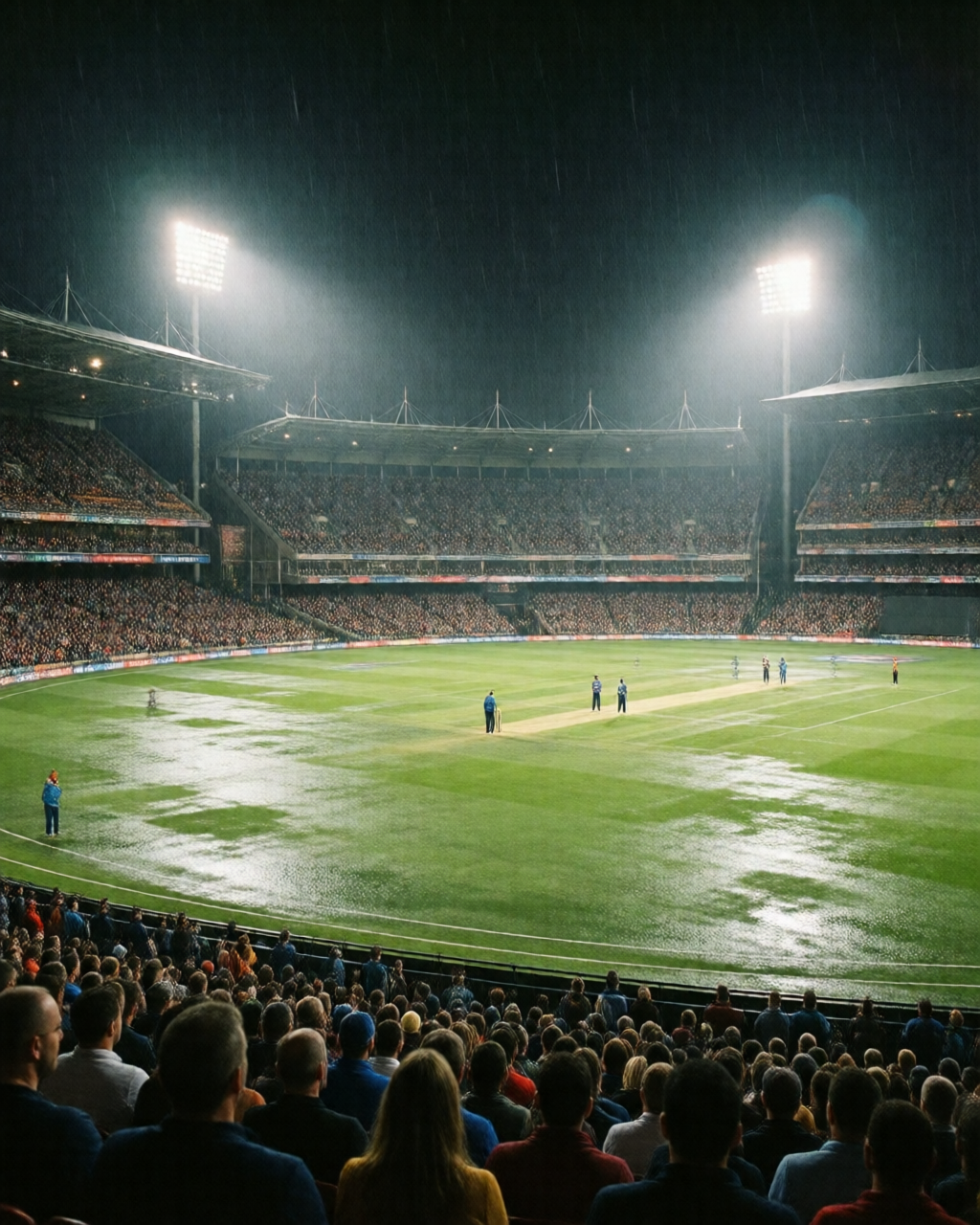 Cricket match scene — क्रिकेट चर्चा