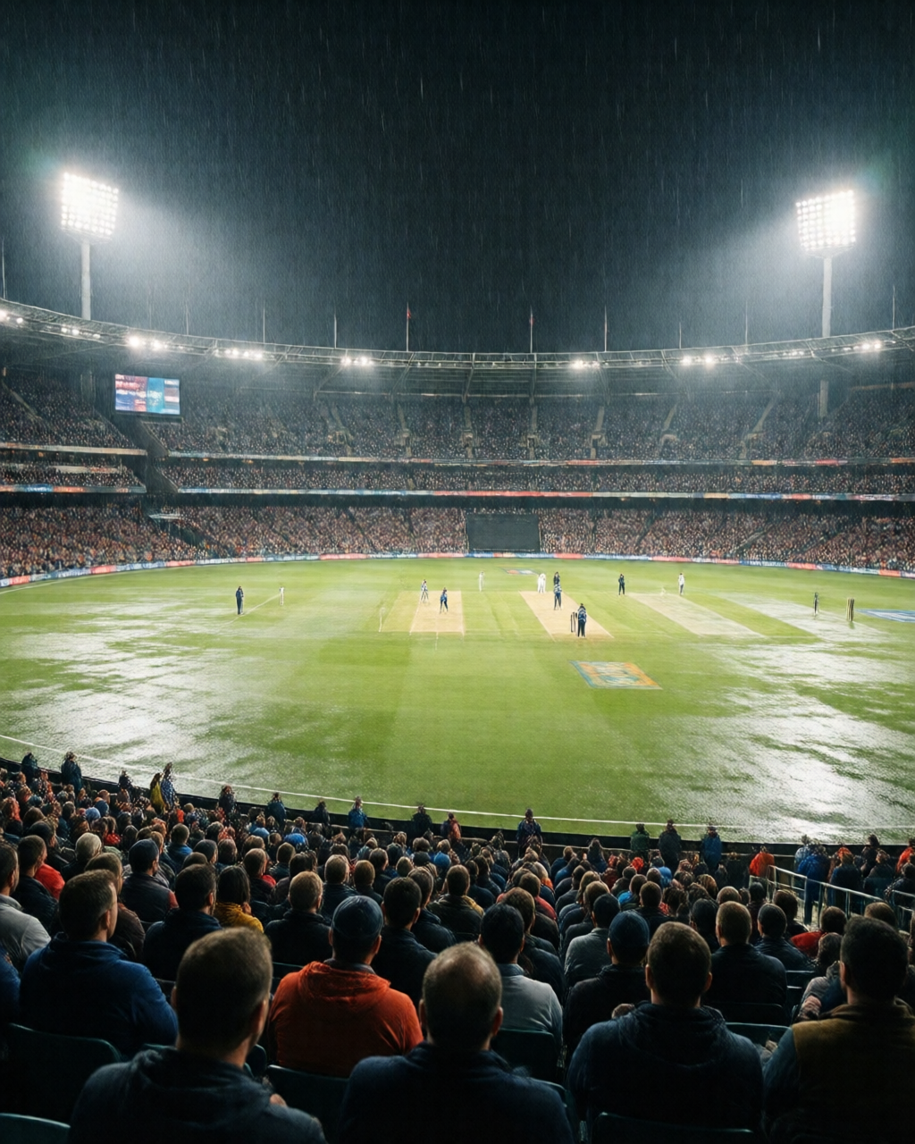 Cricket match scene — गेंदबाजी विश्लेषण
