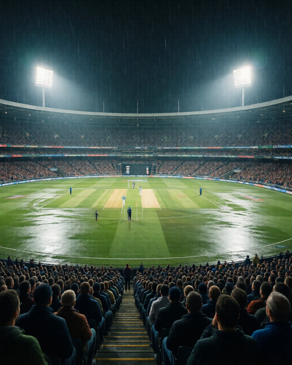 Cricket match scene — खेल का मैदान