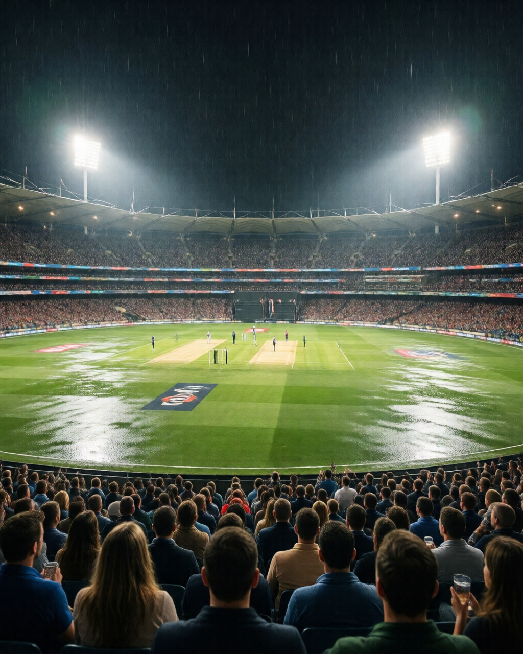 Cricket match scene — खेल का मैदान