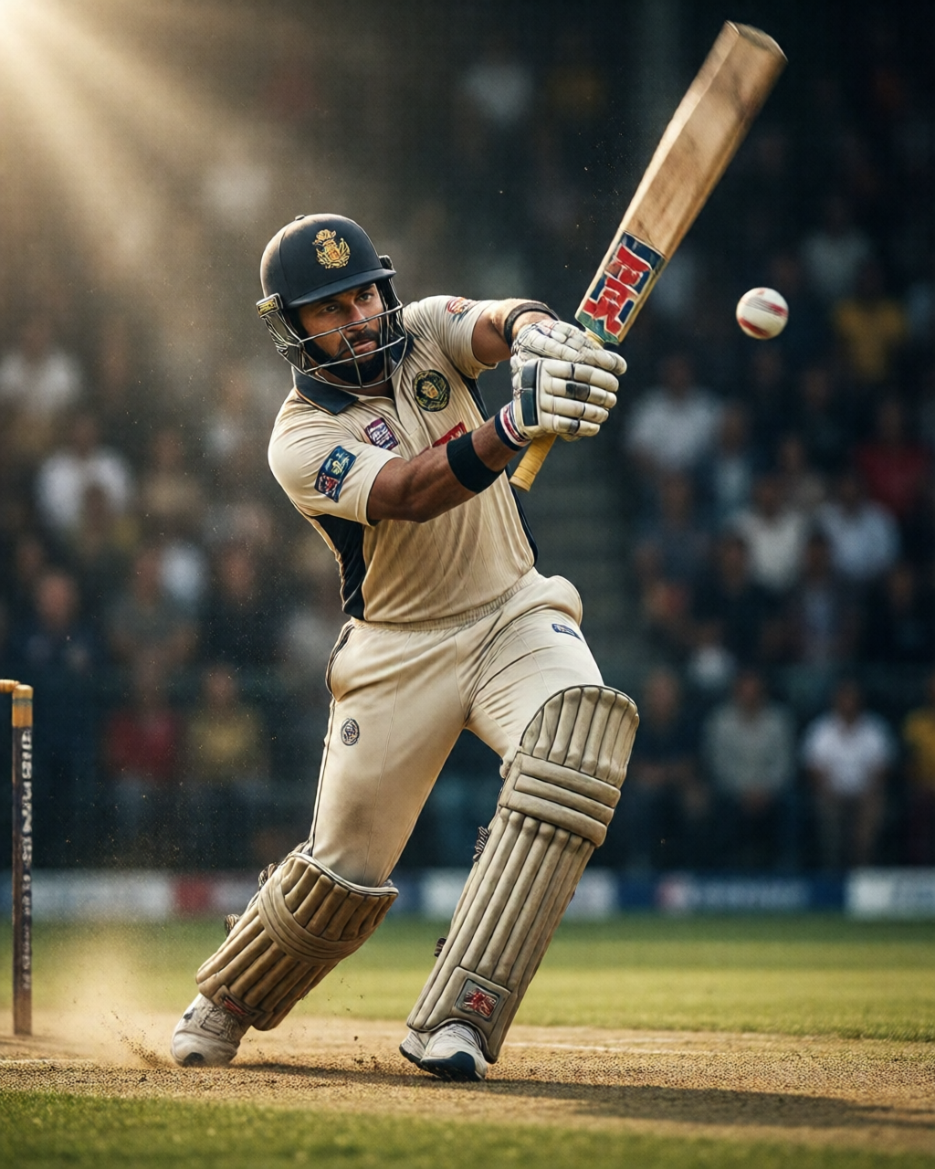 Cricket match scene — खेल का मैदान