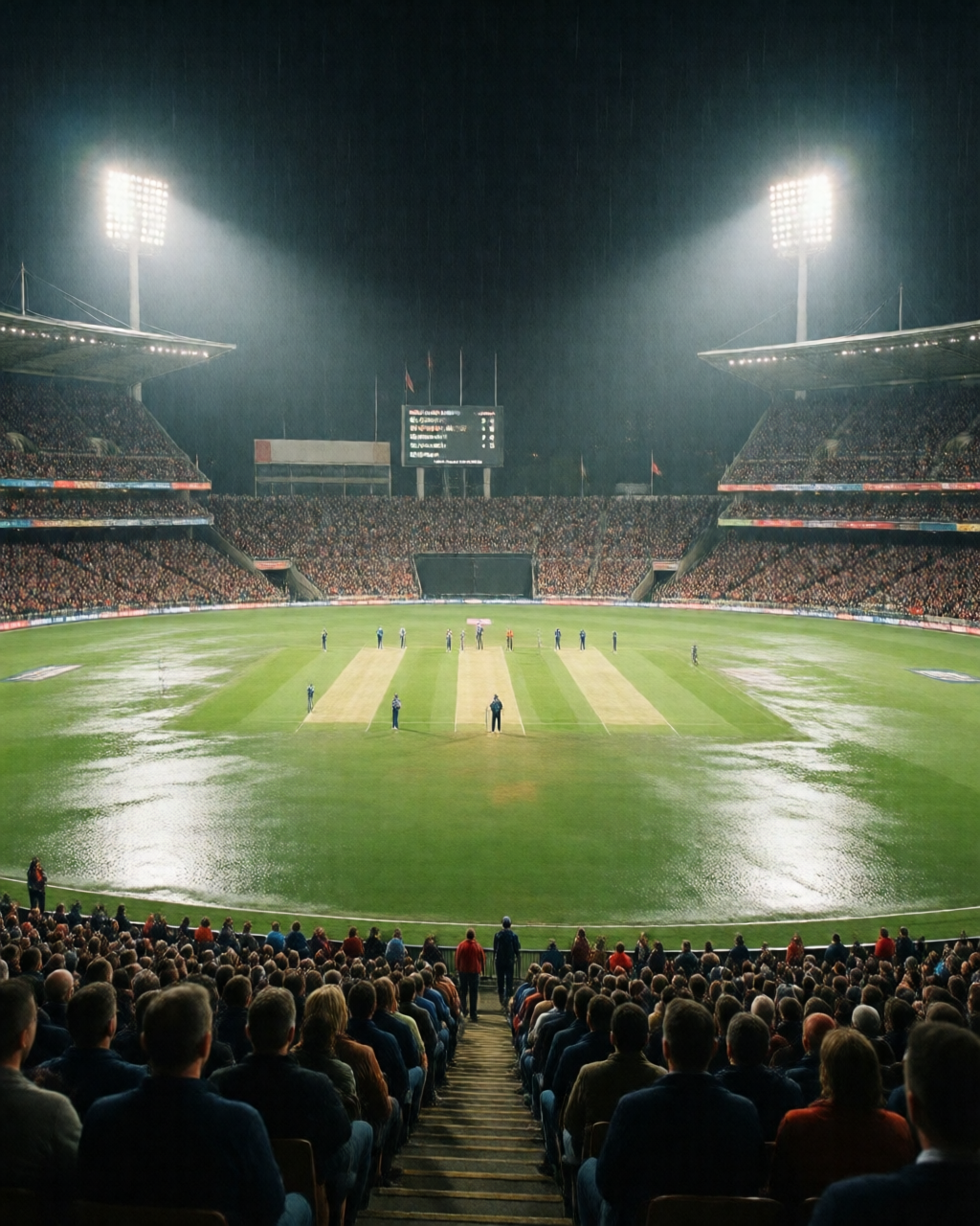 Cricket match scene — وکٹ ٹریک