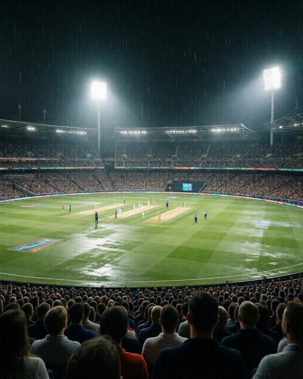 Cricket match scene — وکٹ ٹریک