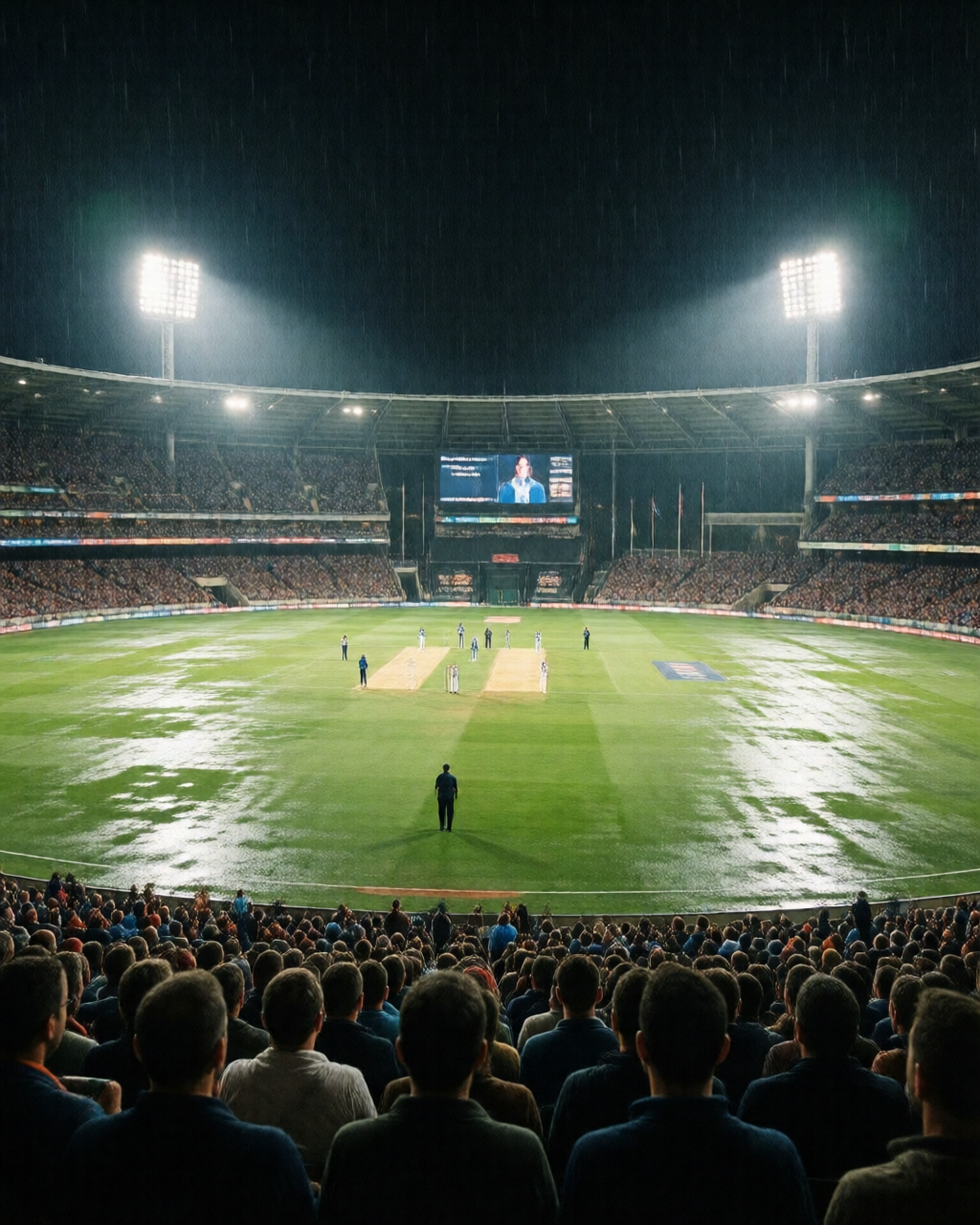 Cricket match scene — کرکٹ شائق