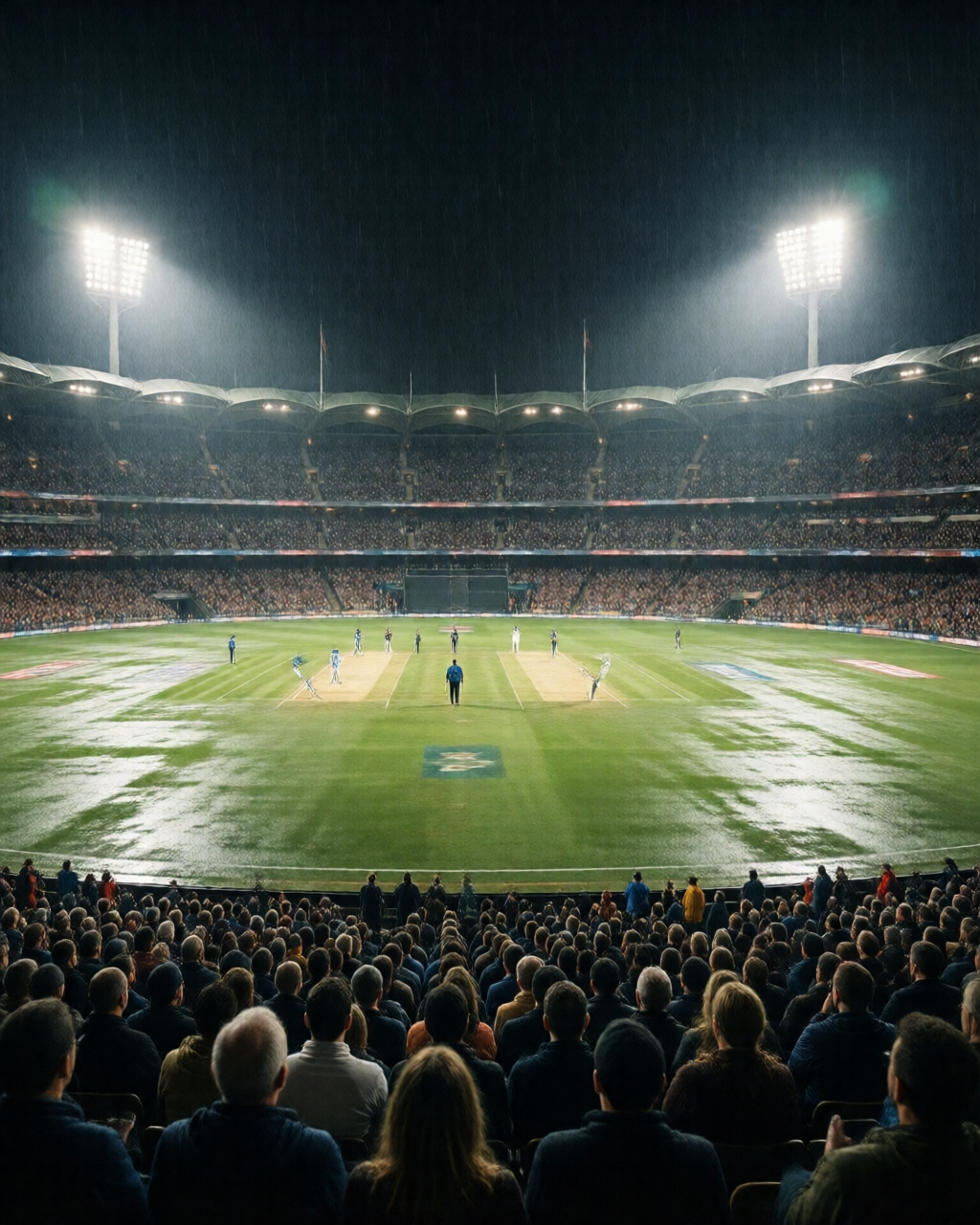 Cricket match scene — کرکٹ شائق