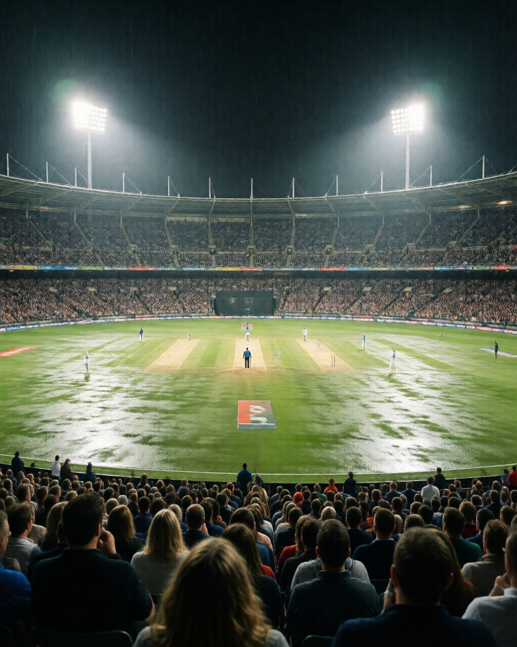 Cricket match scene — کرکٹ شائق
