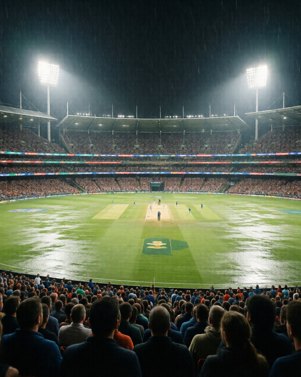 Cricket match scene — وکٹ ٹریک