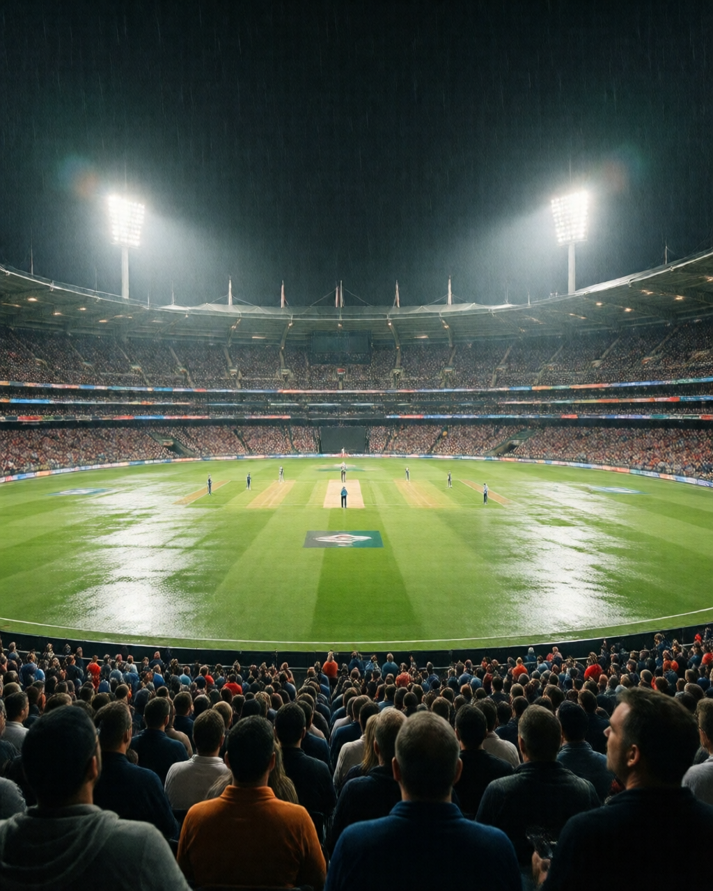 Cricket match scene — کرکٹ شائق