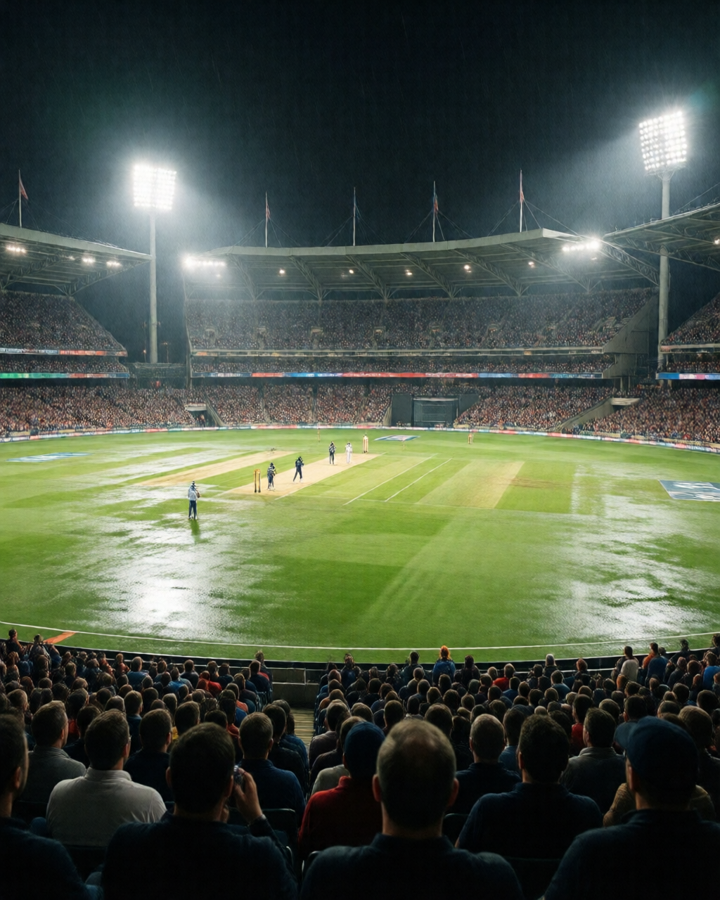 Cricket match scene — وکٹ ٹریک