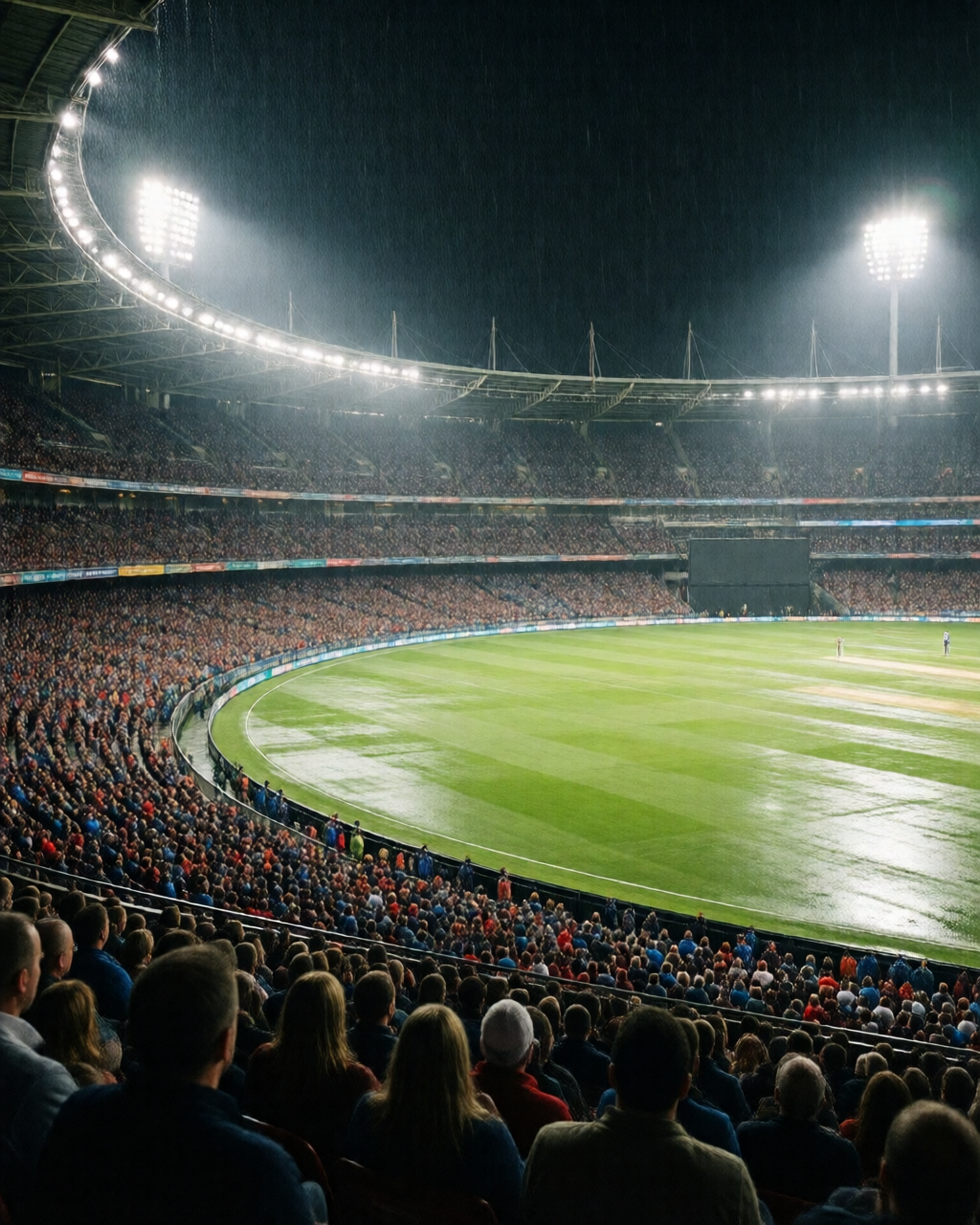 Cricket match scene — کرکٹ شائق