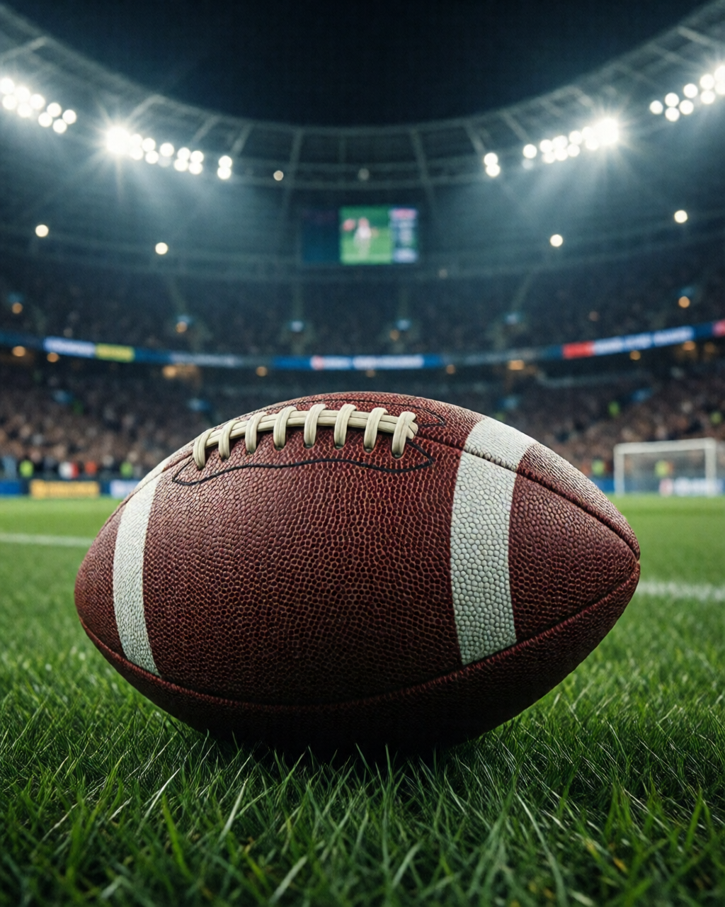 Football stadium scene — Coach's Corner