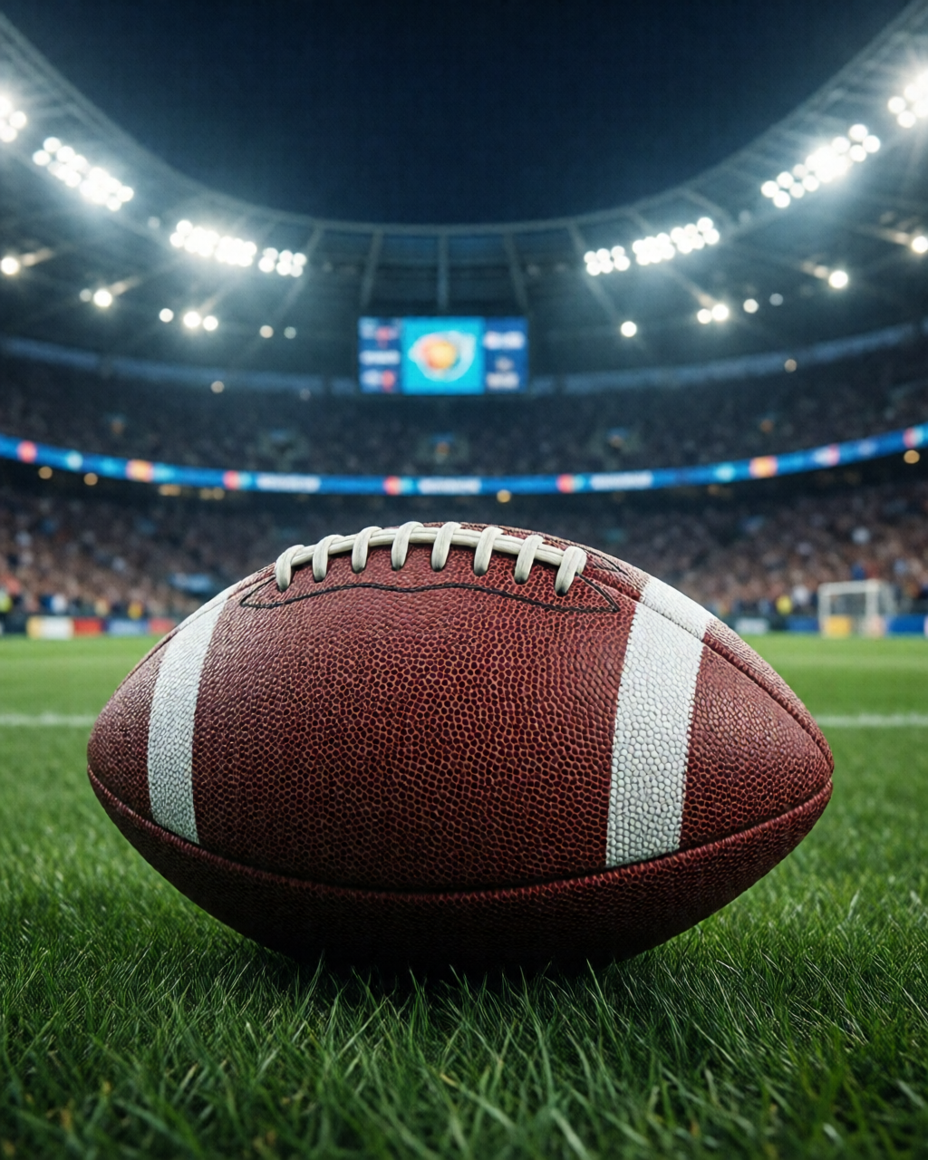 Football stadium scene — Coach's Corner