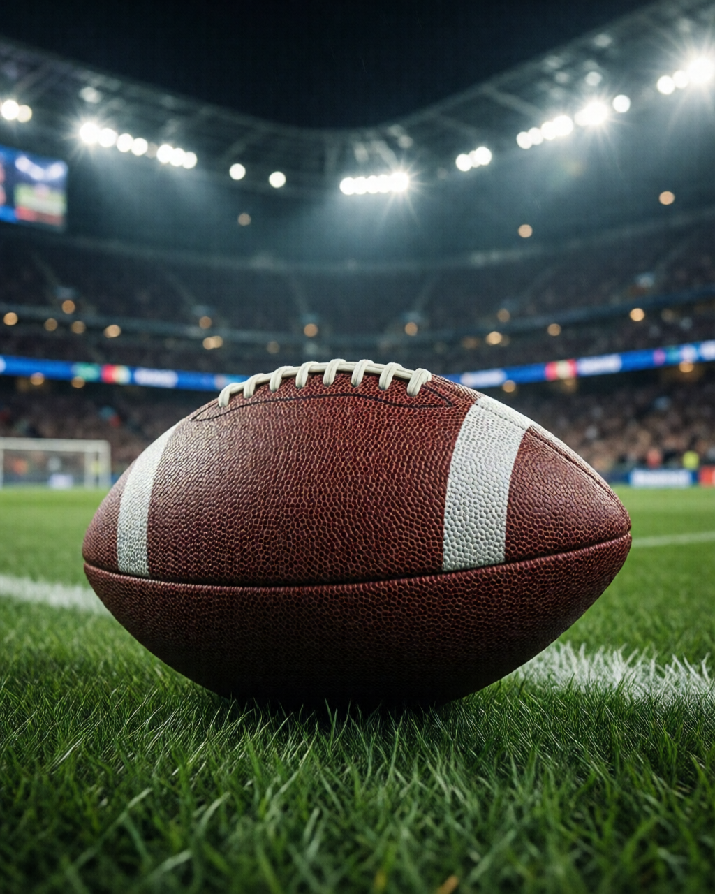 Football stadium scene — Coach's Corner