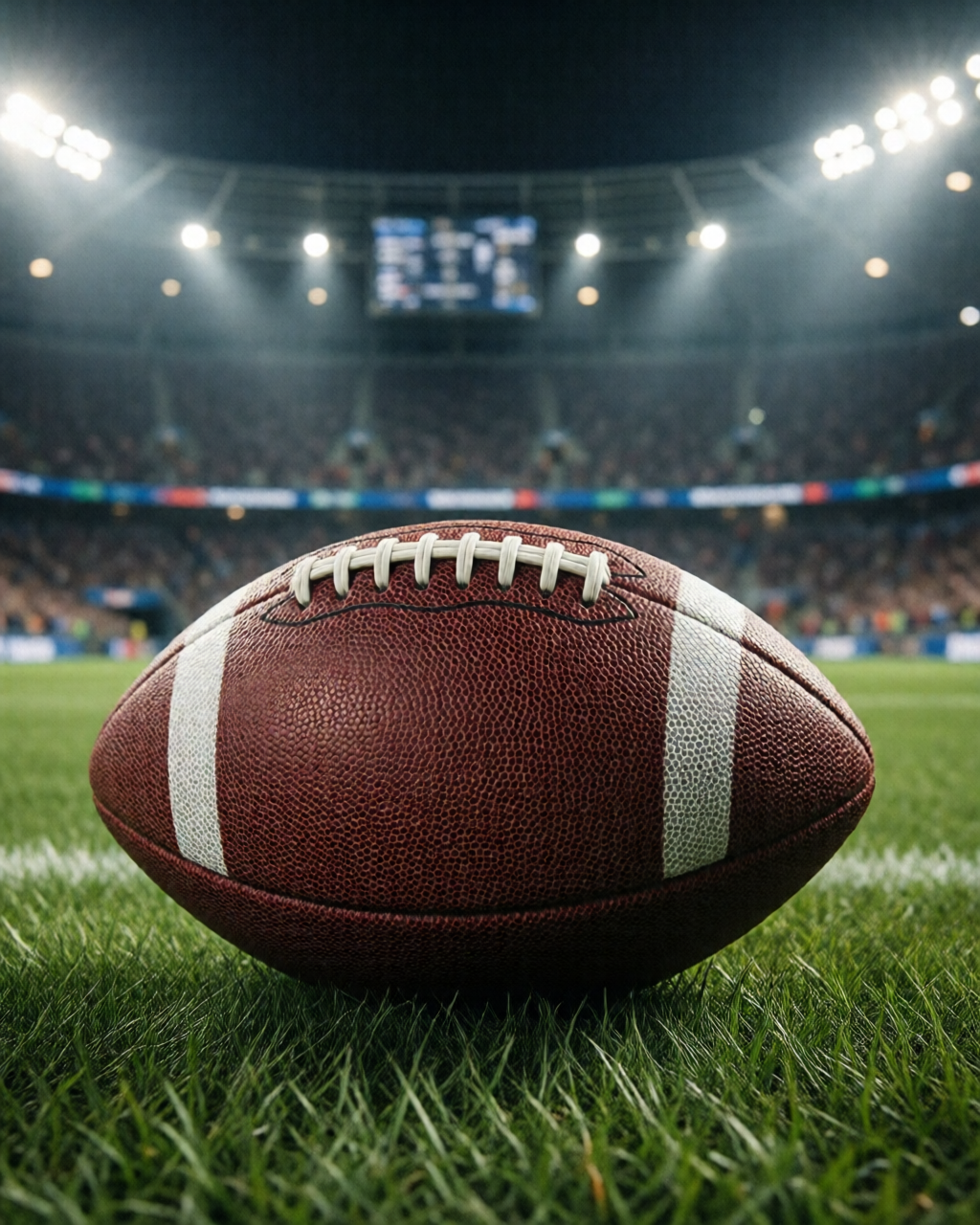 Football stadium scene — Coach's Corner