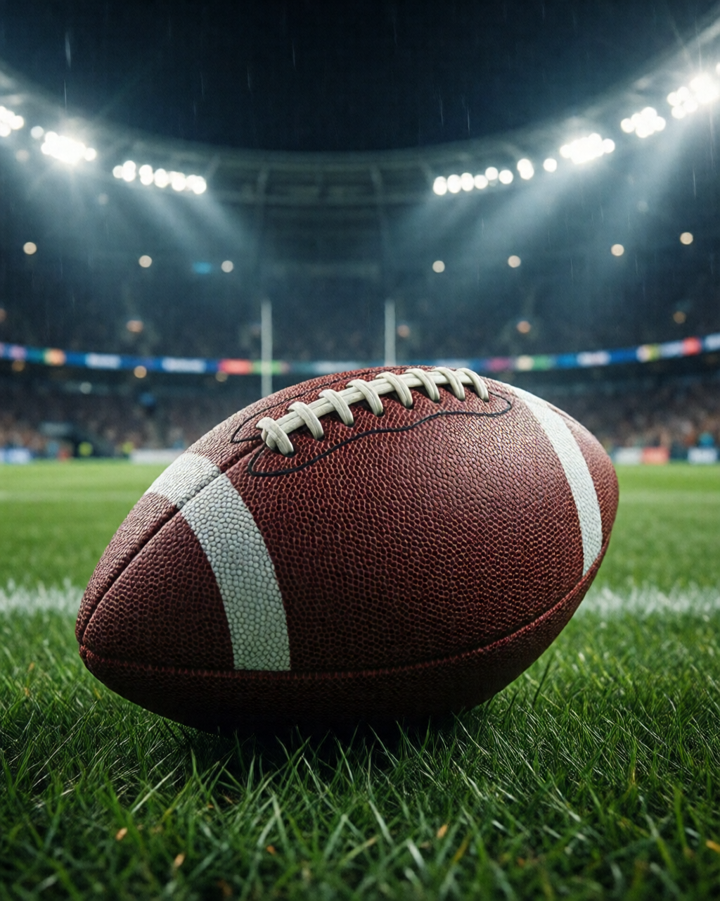 Football stadium scene — Coach's Corner