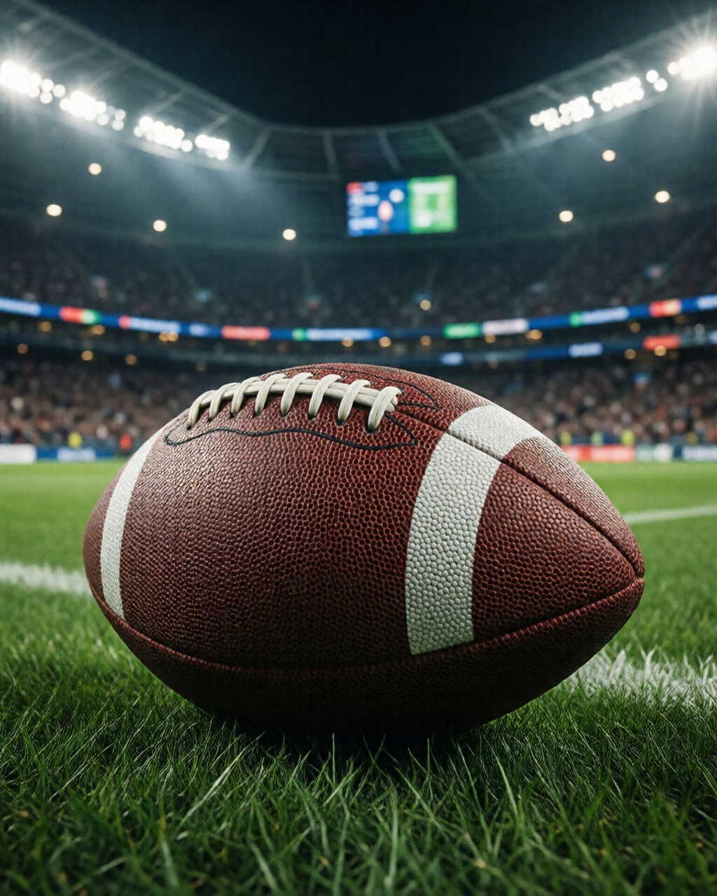 Football stadium scene — Coach's Corner