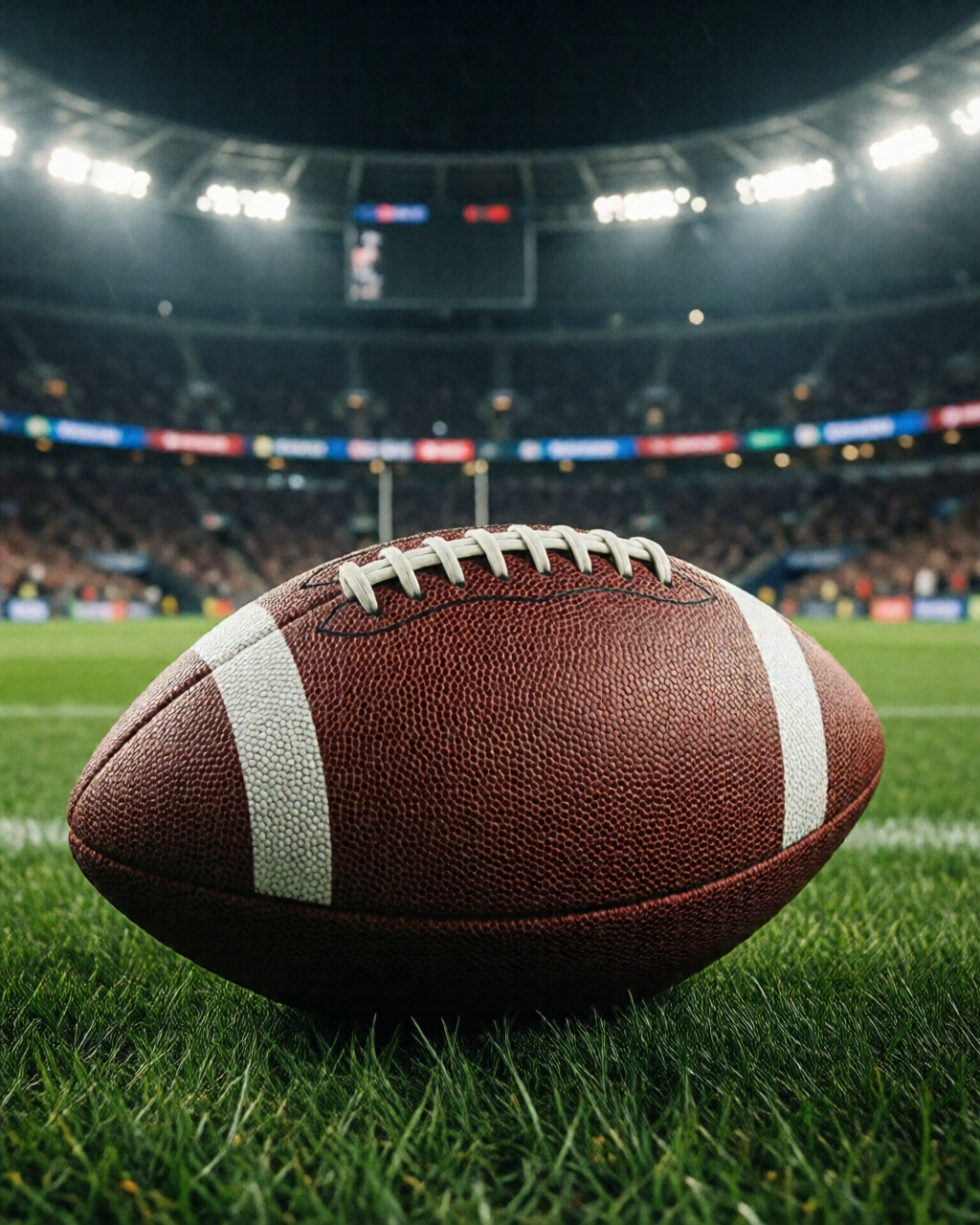 Football stadium scene — Coach's Corner