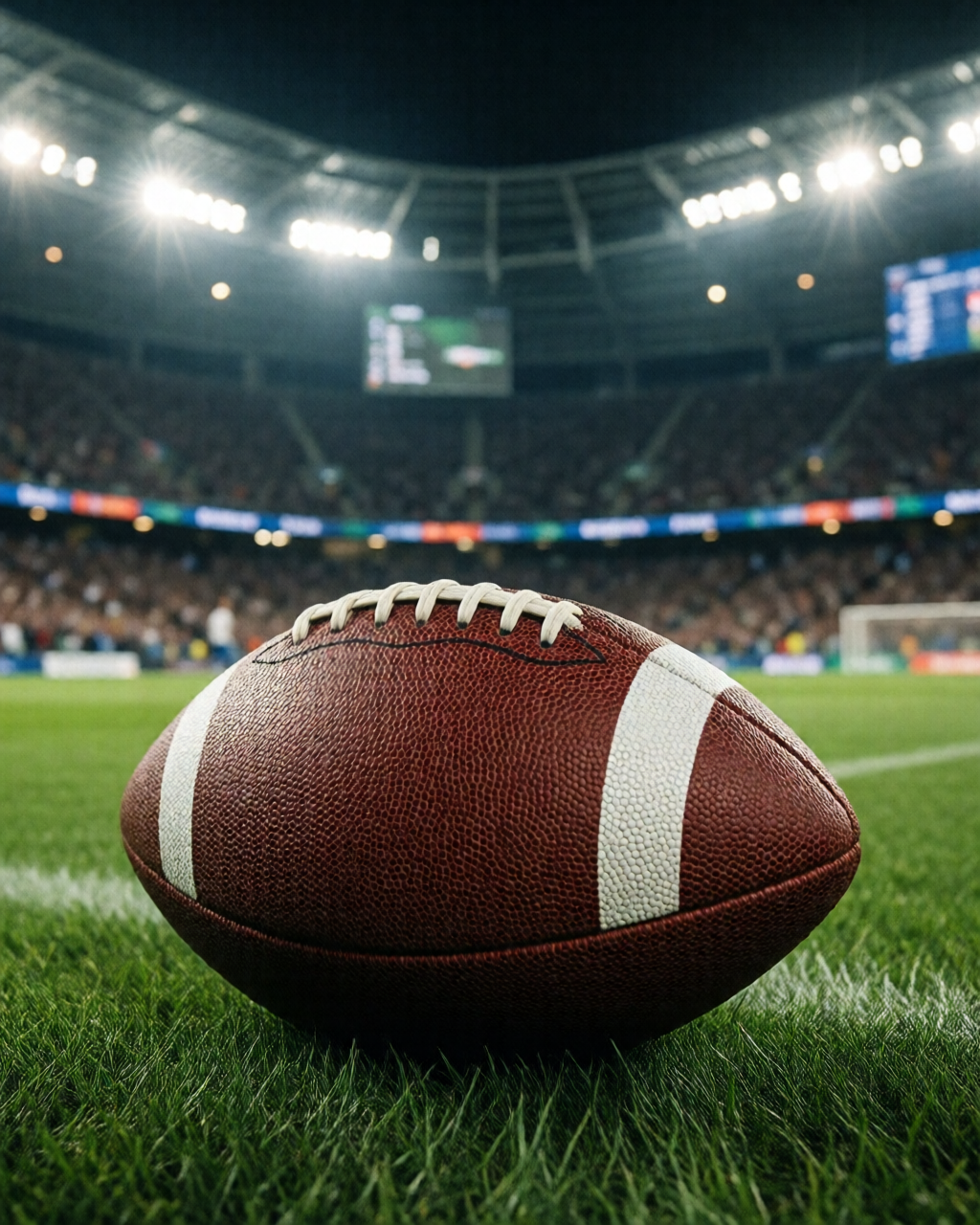 Football stadium scene — Coach's Corner