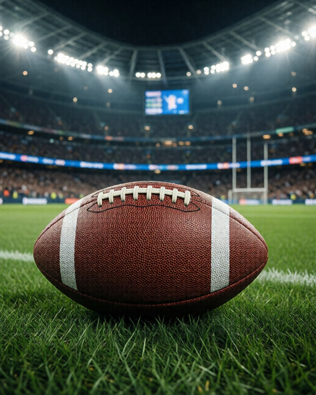 Football stadium scene — Coach's Corner