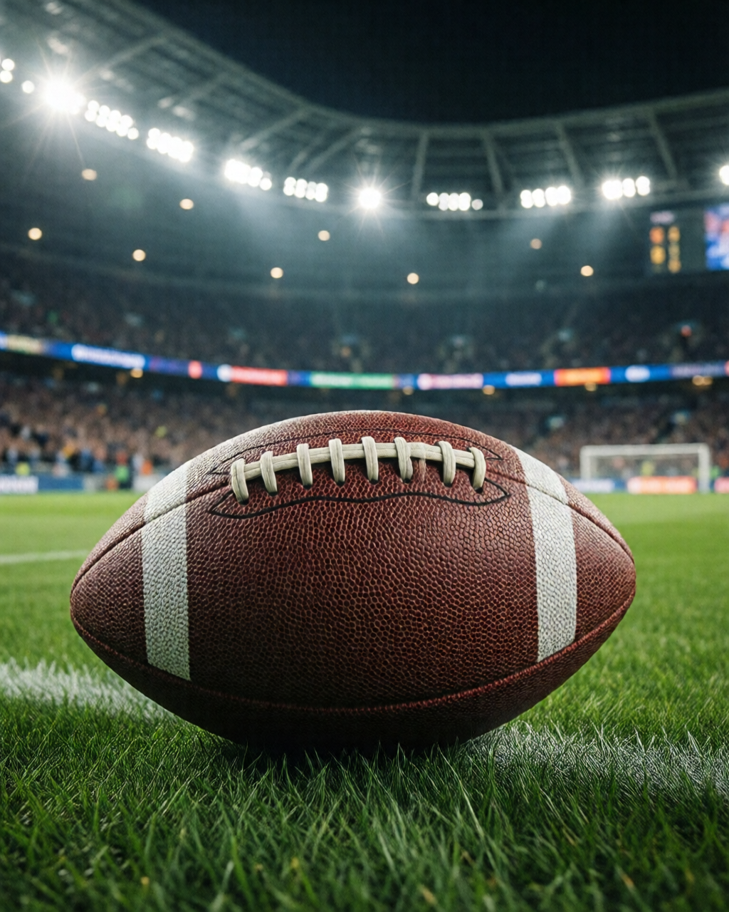 Football stadium scene — Coach's Corner